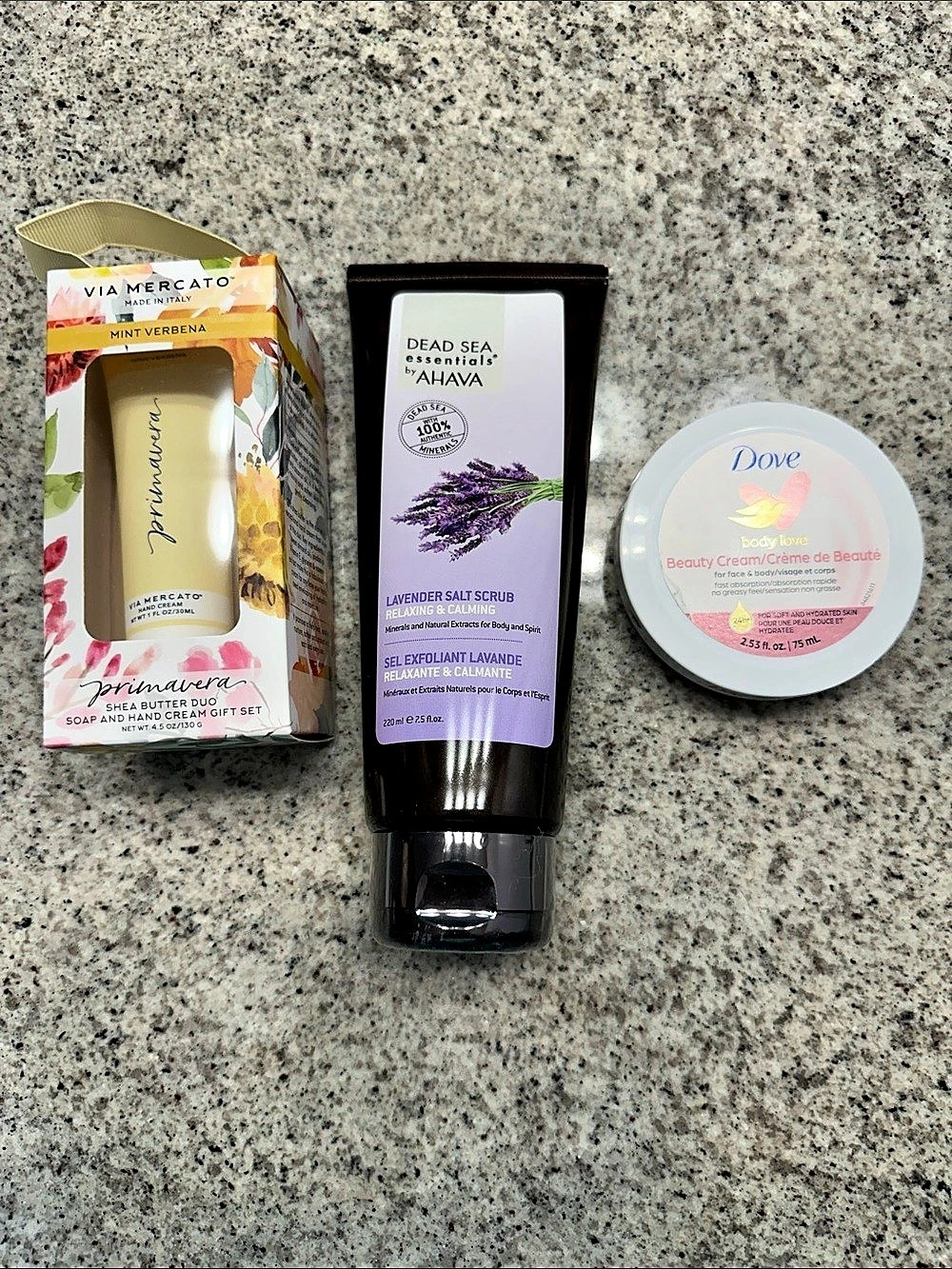 Dead Sea Essentials by AHAVA Lavender Salt Scrub Relaxing & Calming Body Care Bu